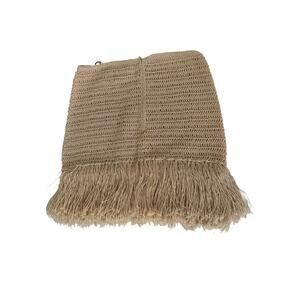 Magda Butrym PF22 Crochet Knit Skirt Cream Size 34 Women's Designer Boho